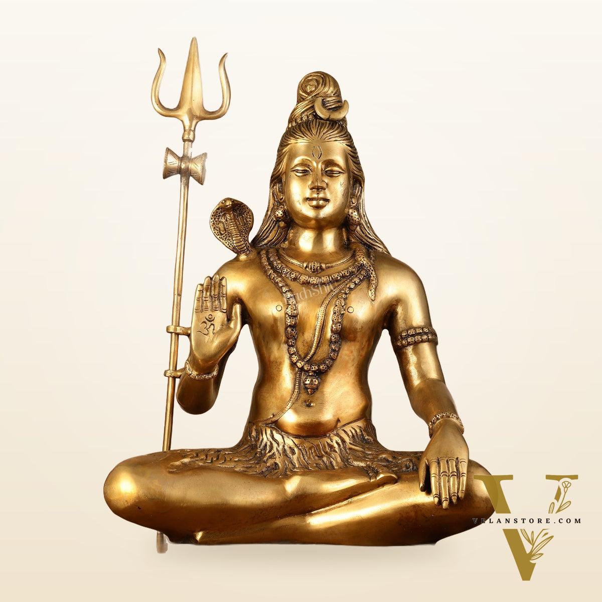 Divine Lord Shiva Brass Idol - 20"
