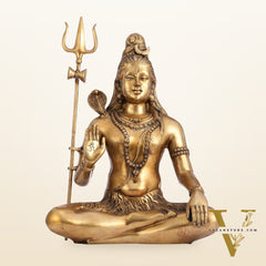 Divine Lord Shiva Brass Idol - 20"