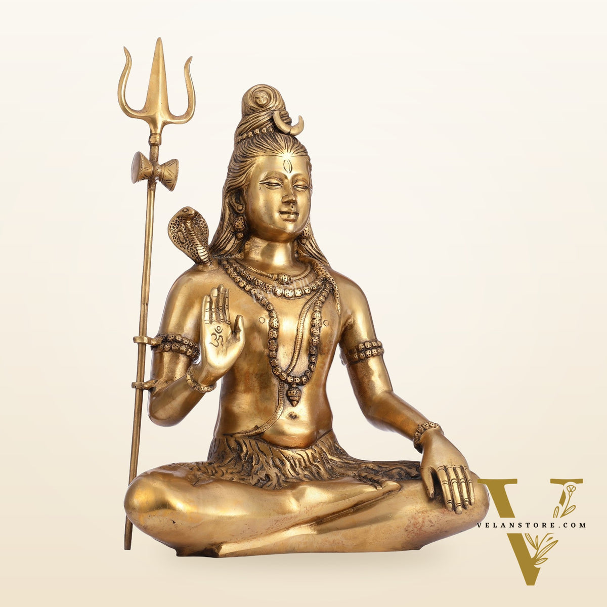Divine Lord Shiva Brass Idol - 20"