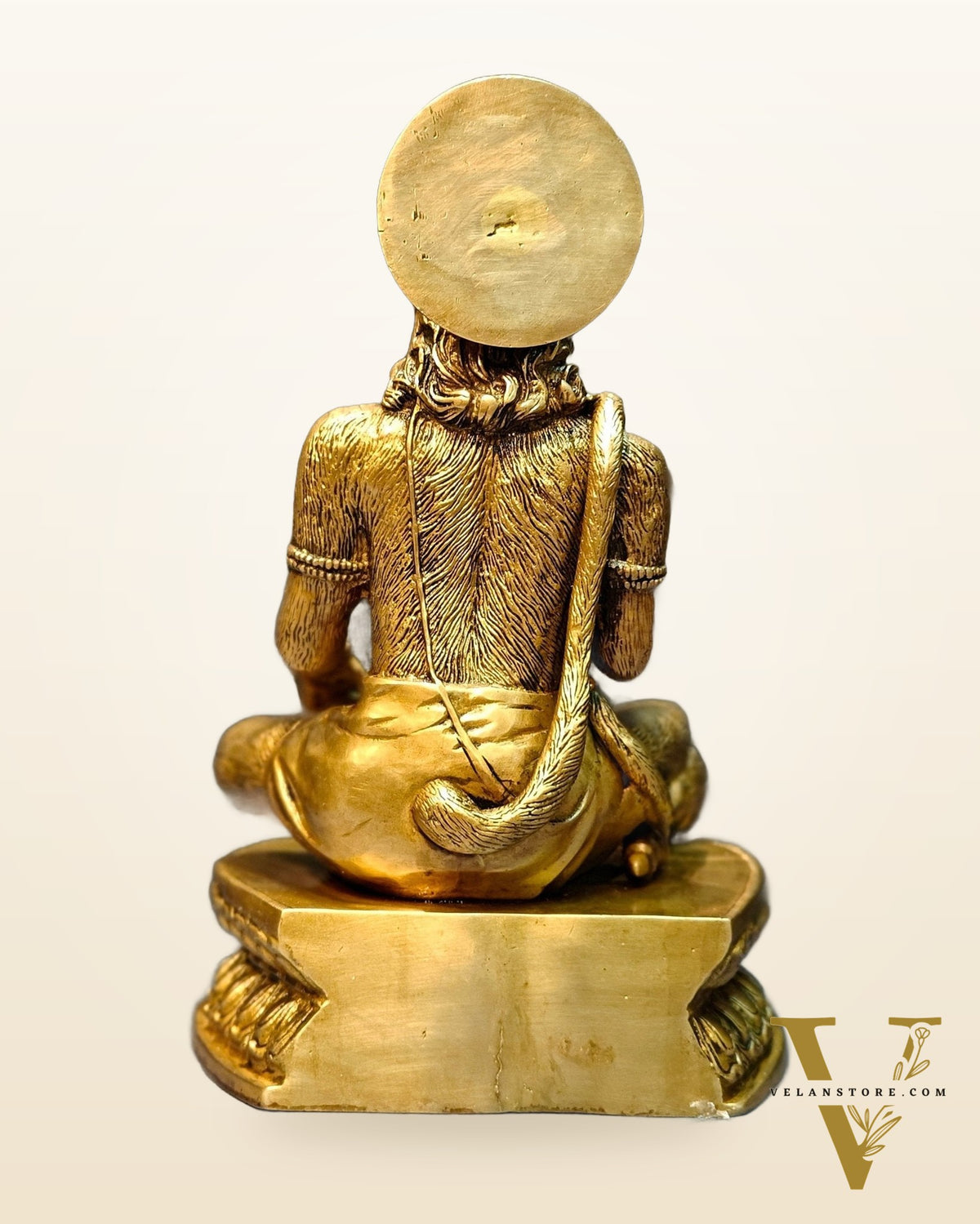 Divine Pure Brass Blessing Hanuman Idol - 14"
