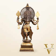 Divine Pure Brass Krishna Charbhuja Statue 24 inch