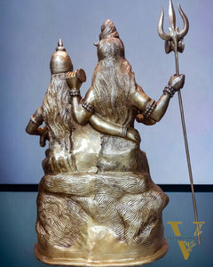 Divine Pure Brass Shiv Parivar Idol - 27 inch