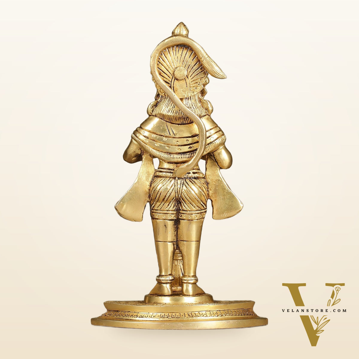 Divine Pure Brass standing Hanuman Idol | 9"