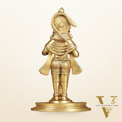 Divine Pure Brass standing Hanuman Idol | 9"