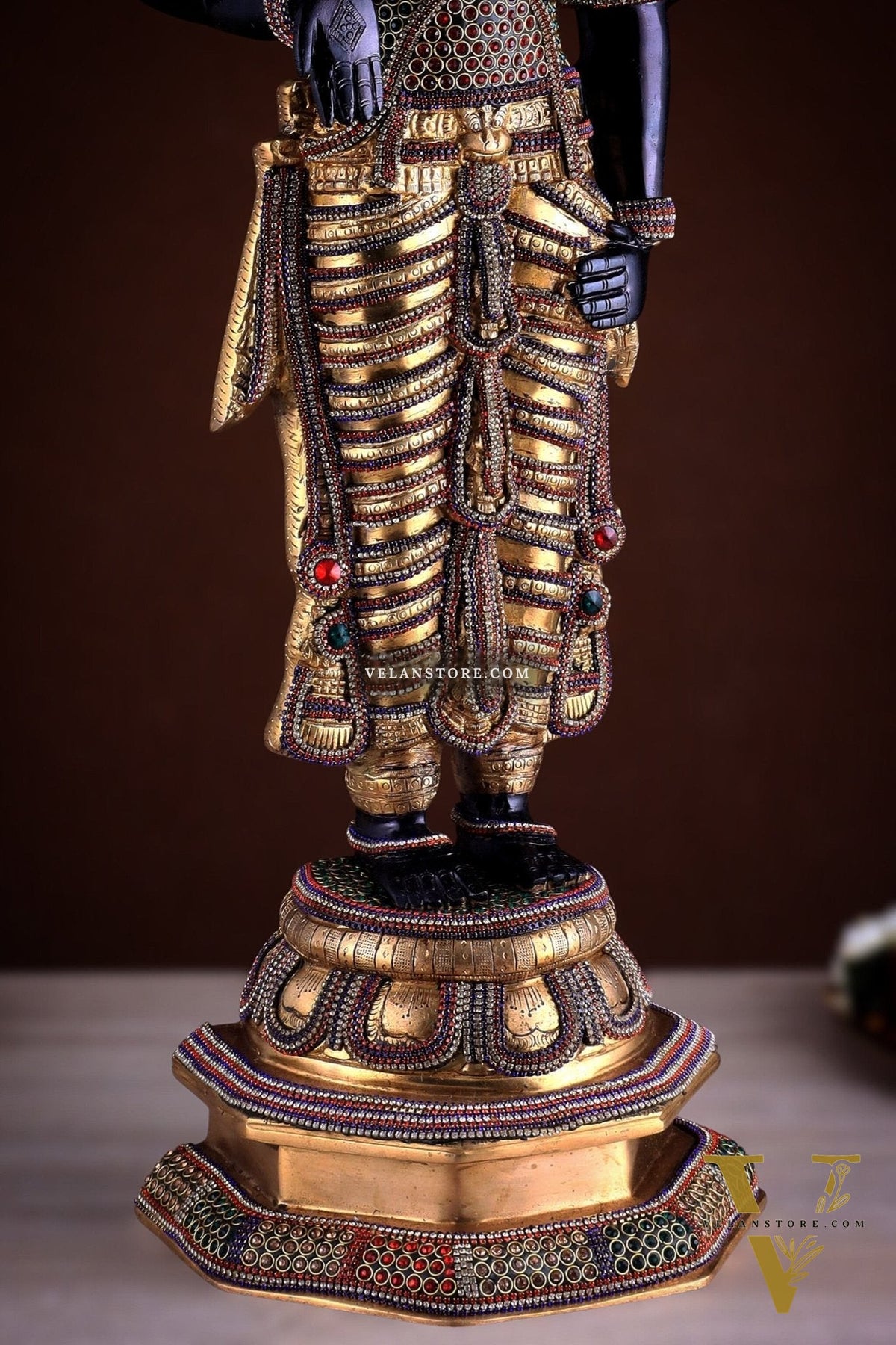 Divine Pure Brass Tirupati Balaji Idol 33" black edition