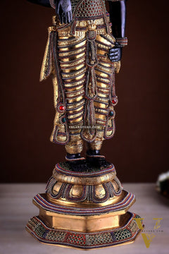Divine Pure Brass Tirupati Balaji Idol 33" black edition