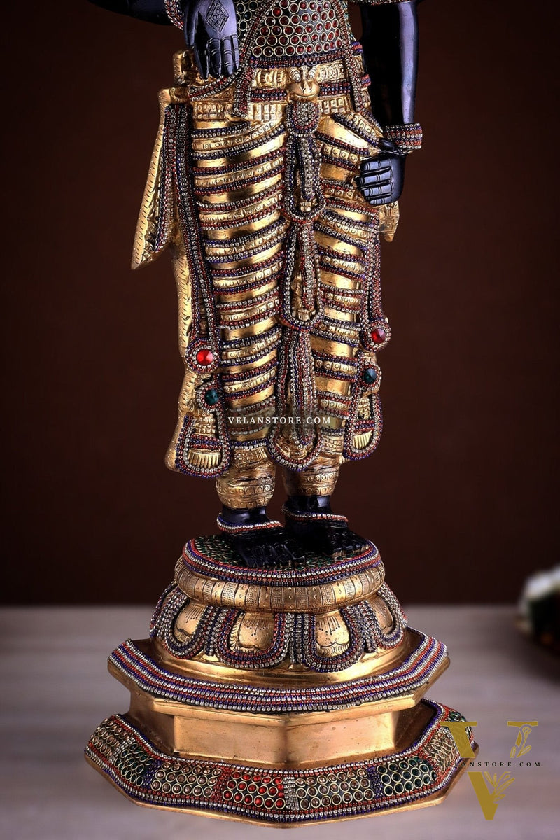Divine Pure Brass Tirupati Balaji Idol 33" black edition