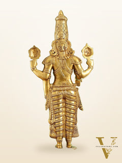 Divine Pure Brass Tirupati Balaji Idol 33"