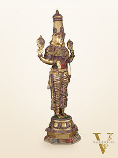 Divine Pure Brass Tirupati Balaji Idol 33"