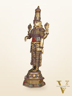 Divine Pure Brass Tirupati Balaji Idol 33"