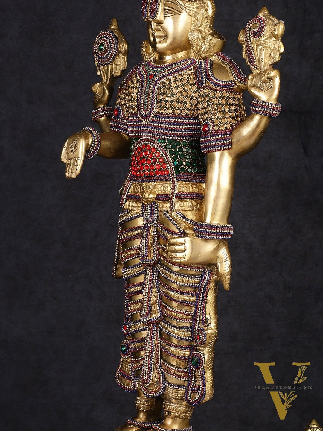 Divine Pure Brass Tirupati Balaji Idol 33"