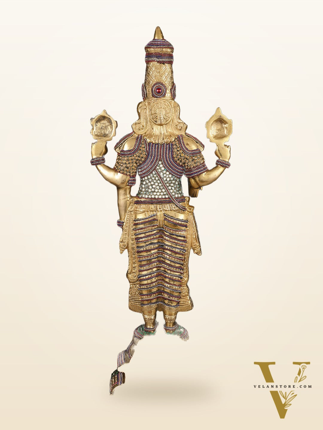 Divine Pure Brass Tirupati Balaji Idol 33"