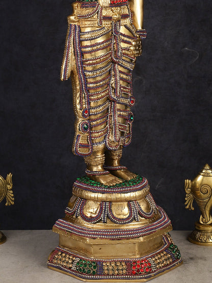 Divine Pure Brass Tirupati Balaji Idol 33"