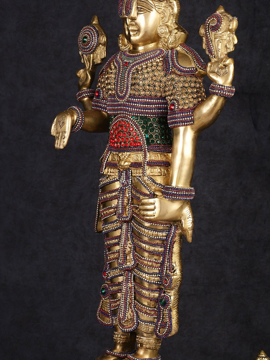 Divine Pure Brass Tirupati Balaji Idol 33"