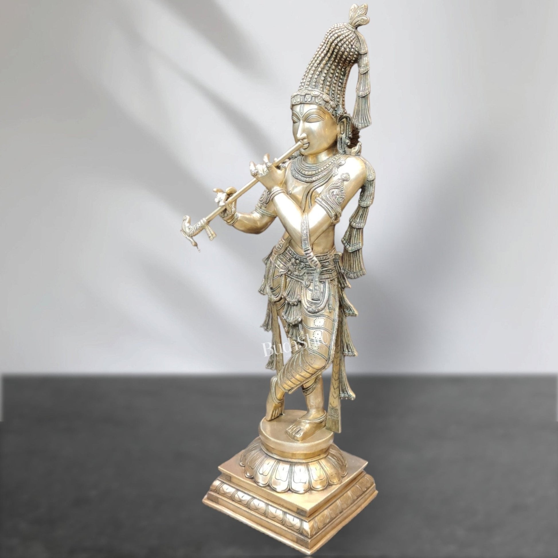 Divine Superfine brass Krishna Murlidhar Idol | 36 inch/ 3 feet