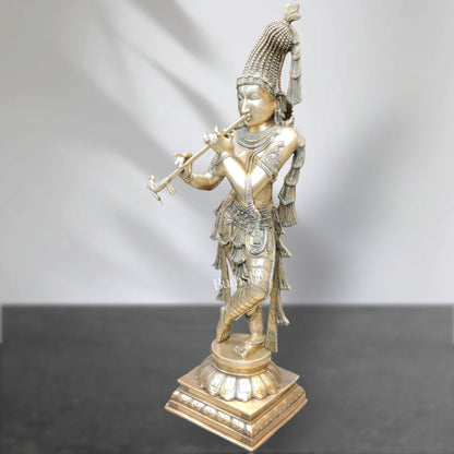 Divine Superfine brass Krishna Murlidhar Idol | 36 inch/ 3 feet