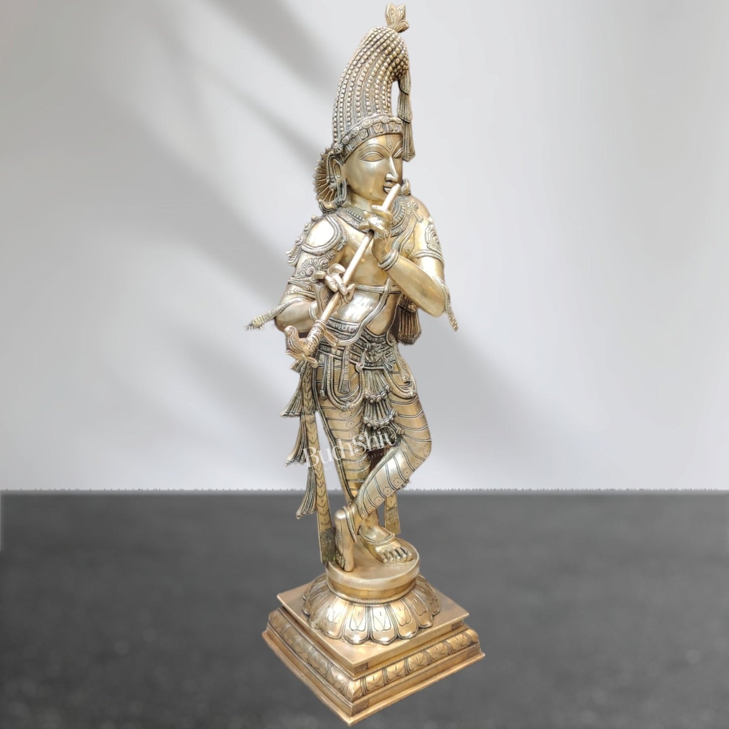 Divine Superfine brass Krishna Murlidhar Idol | 36 inch/ 3 feet