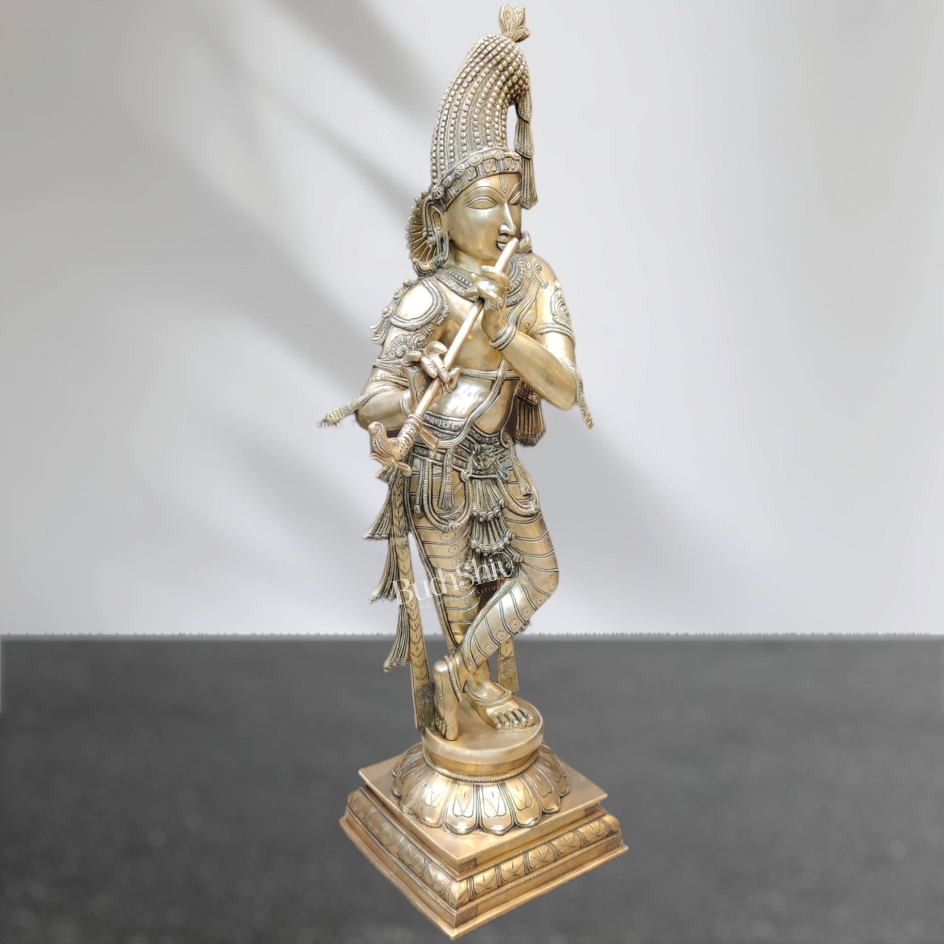 Divine Superfine brass Krishna Murlidhar Idol | 36 inch/ 3 feet