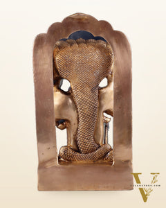 Divine Vishwaroopam of Lord Vishnu brass Statue | black tone | 14.5 Inch