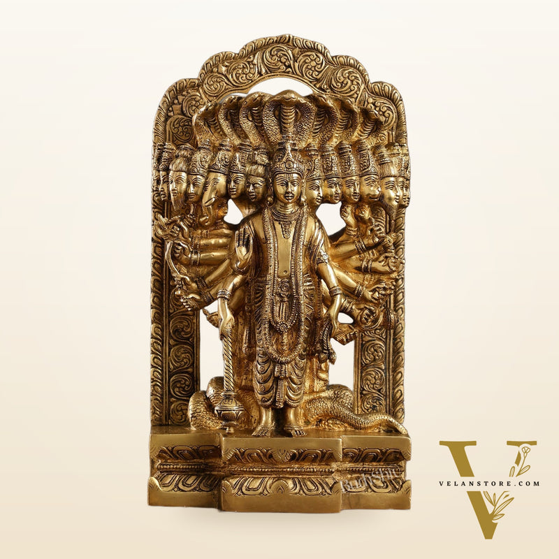 Divine Vishwaroopam of Lord Vishnu Statue | Superfine Brass | 14.5 Inch