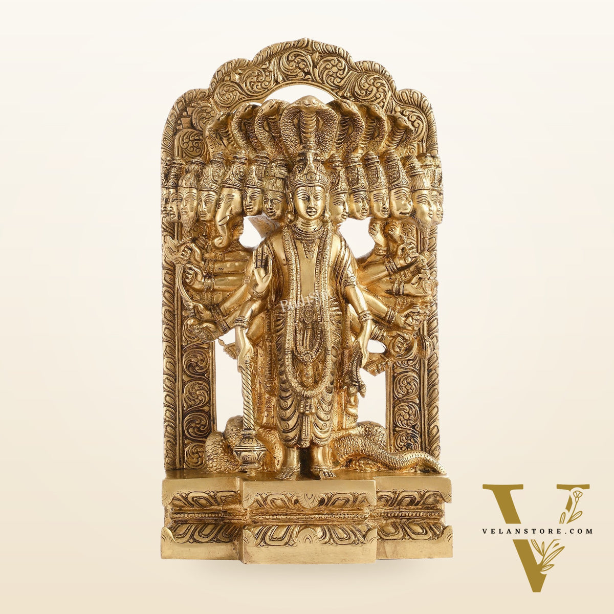 Divine Vishwaroopam of Lord Vishnu Statue | Superfine Brass | 14.5 Inch
