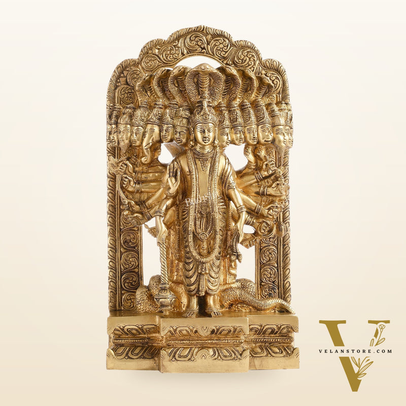 Divine Vishwaroopam of Lord Vishnu Statue | Superfine Brass | 14.5 Inch