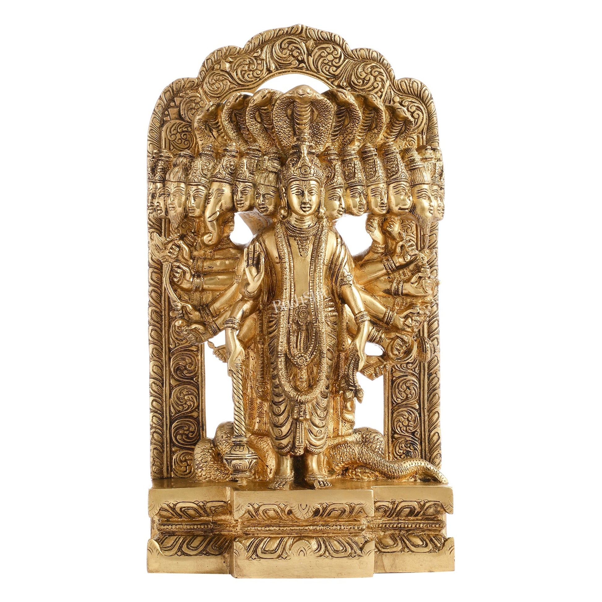 Divine Vishwaroopam of Lord Vishnu Statue | Superfine Brass | 14.5 Inch