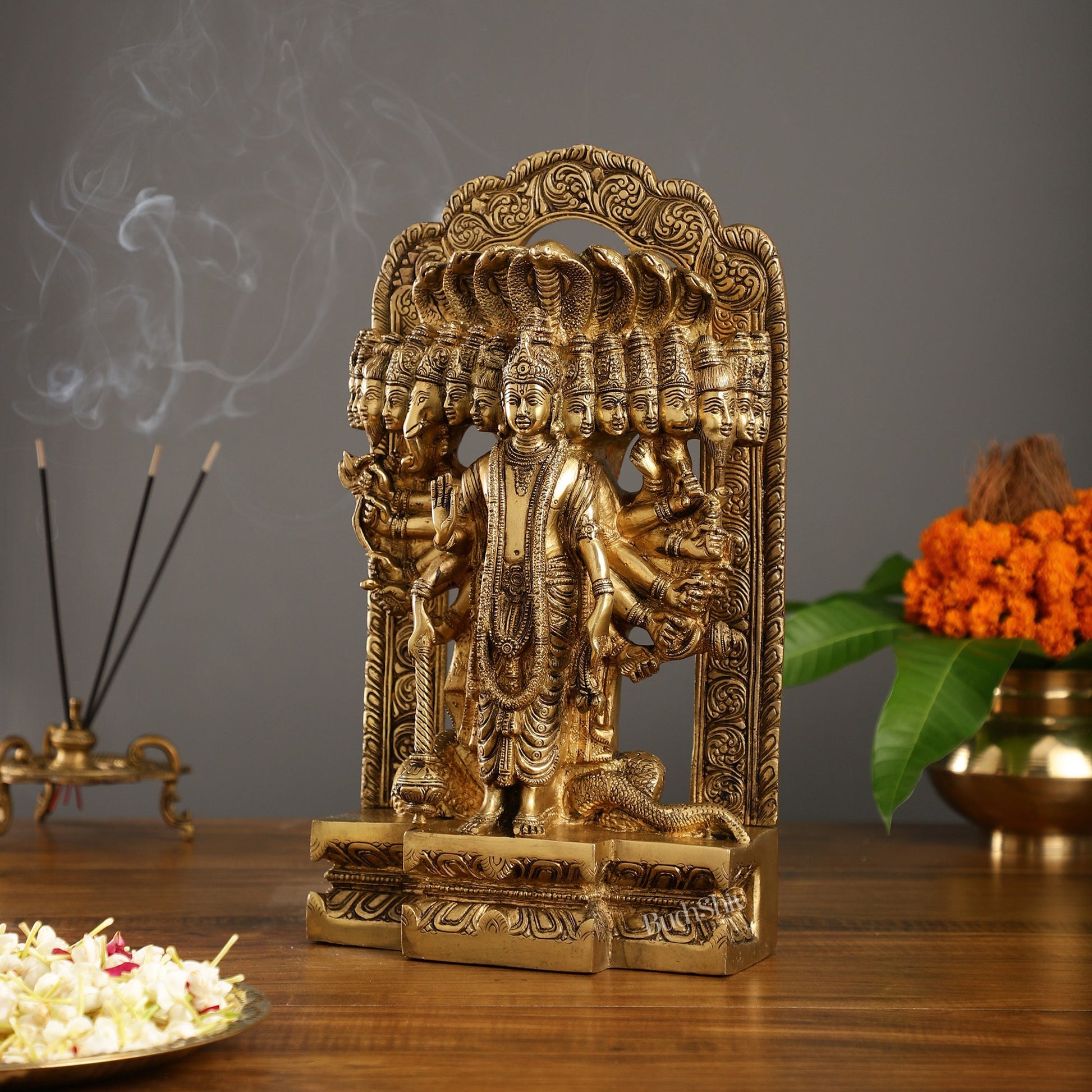 Divine Vishwaroopam of Lord Vishnu Statue | Superfine Brass | 14.5 Inch