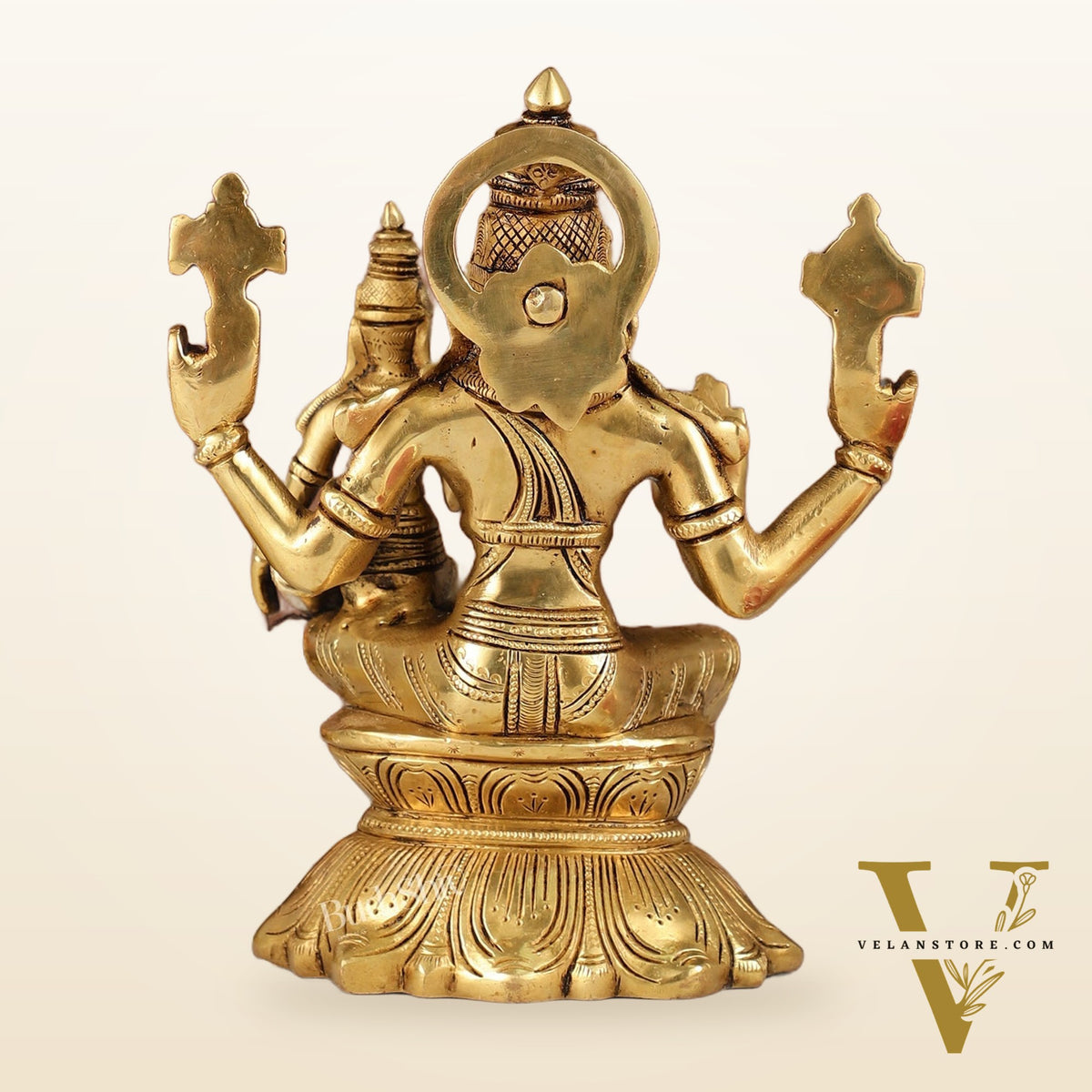 Divine Wisdom of Igrivar: Hayagriva Lakshmi Statue - Handcrafted Brass 9"