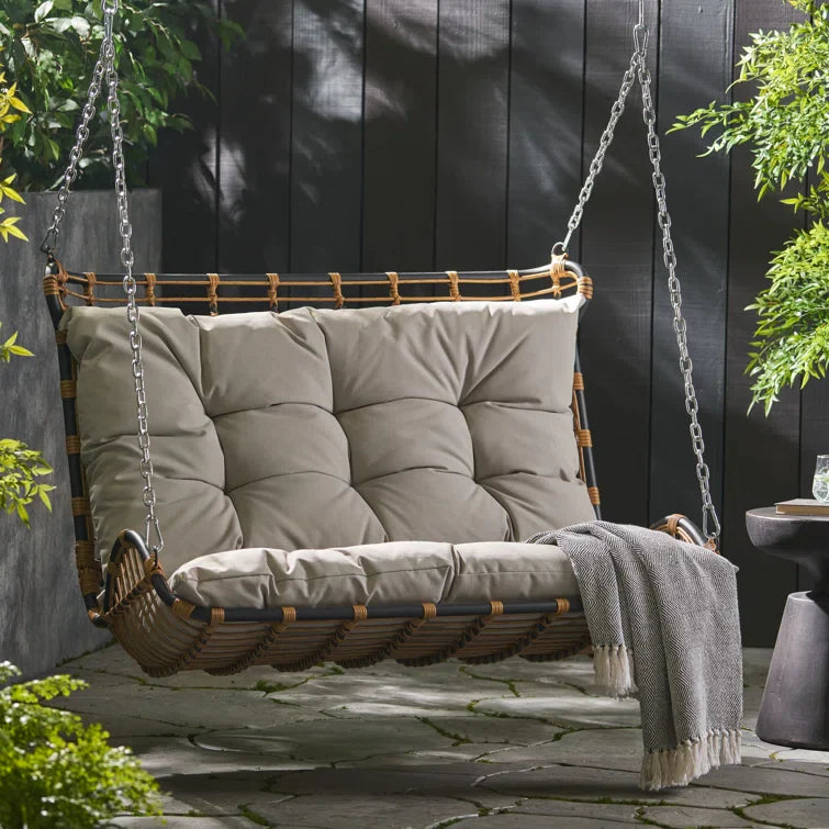Edris Double Seater Hanging Swing Without Stand For Balcony , Garden Swing