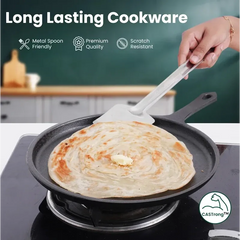 CASTrong Cast Iron Cookware Set: Tawa + Fry Pan + Wok Kadai, Kitchen set for Home, Pre-seasoned,100% Pure Cast Iron Cookware,Toxin-free Pots and Pans, Free Tadka Pan