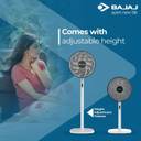 BAJAJ Dominus 18 350 mm Pedestal Fan with 1 Year Warranty Silent Operation 350 mm Pedestal Fan (Grey+ Black | Pack of 1)