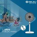 BAJAJ Dominus 18 350 mm Pedestal Fan with 1 Year Warranty Silent Operation 350 mm Pedestal Fan (Grey+ Black | Pack of 1)