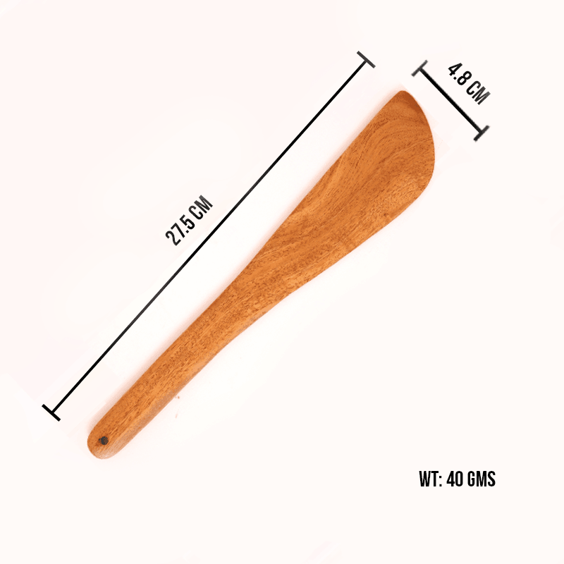 100% Natural Neem Wood Cooking & Serving Spatula/Ladles, Set of 4, Toxin-free, Anti-microbial