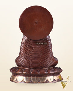 Dual Tone Brass Buddha Idol in blessing Mudra 8.5"