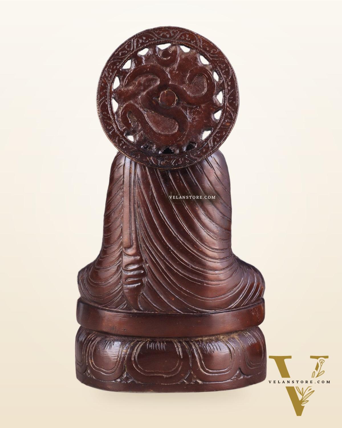 Dual Tone Brass Buddha Idol in Dharmachakra Mudra 8"