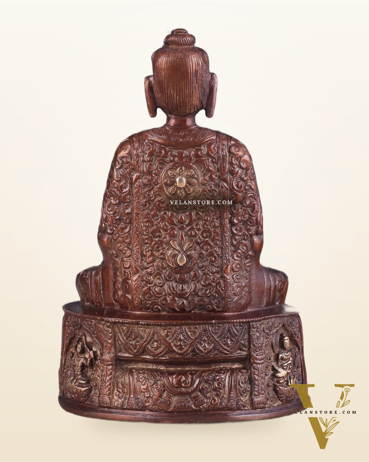 Dual tone Buddha in Deep Meditation Brass Statue | Intricate Craftsmanship 7"