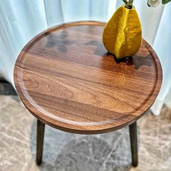 Round Wooden Side Table – Compact, Stylish & Durable