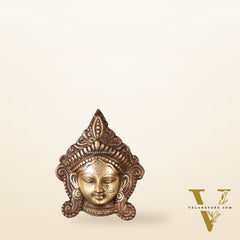 Durga Maa Face mask Wall hanging antique brown