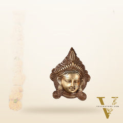 Durga Maa Face mask Wall hanging antique brown