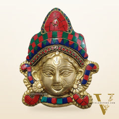 Durga Maa Face Wall Mount Stonework