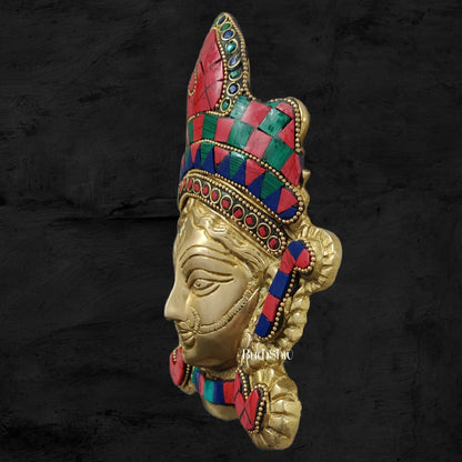 Durga Maa Face Wall Mount Stonework