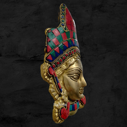 Durga Maa Face Wall Mount Stonework