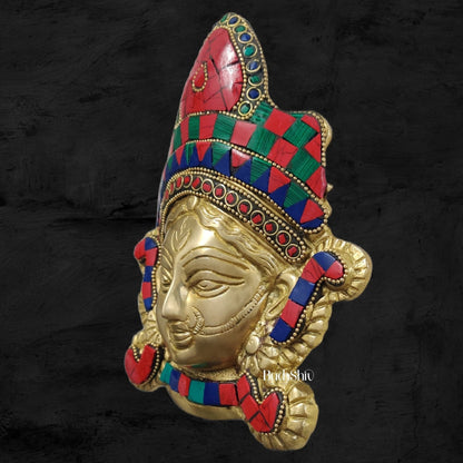 Durga Maa Face Wall Mount Stonework