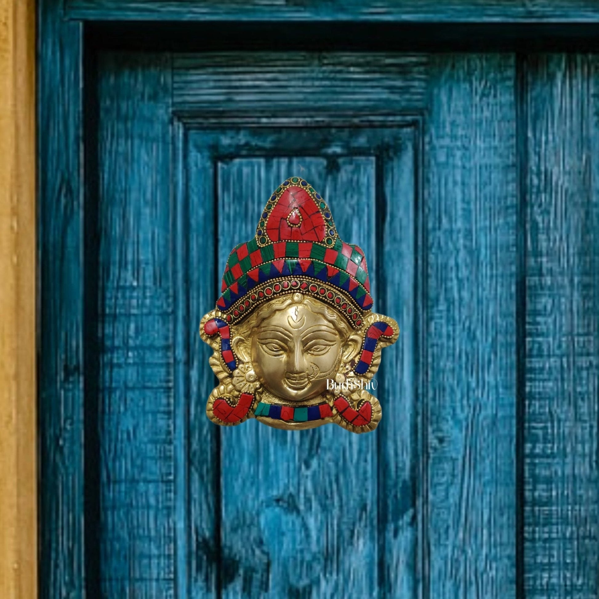 Durga Maa Face Wall Mount Stonework