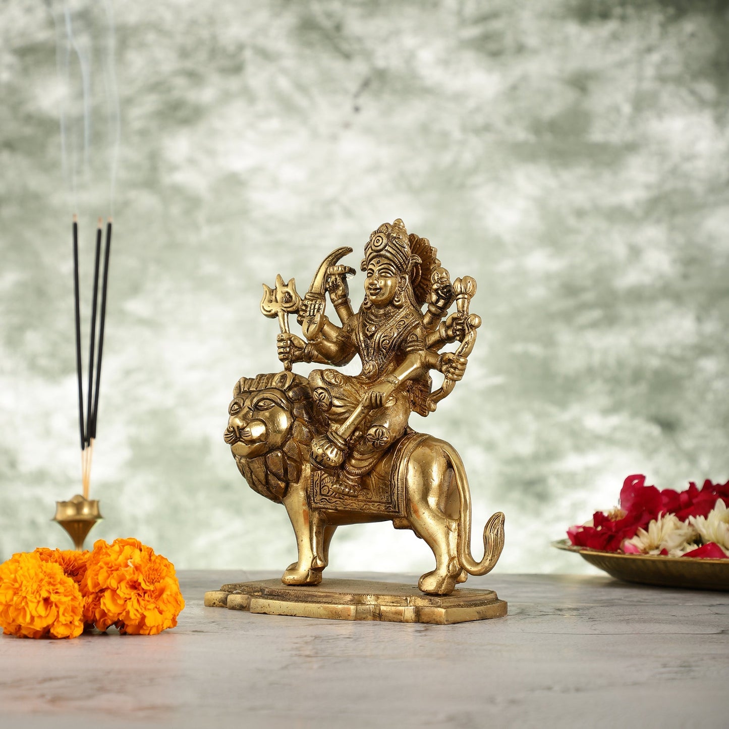 Durga Superfine Brass idol 7.5 "