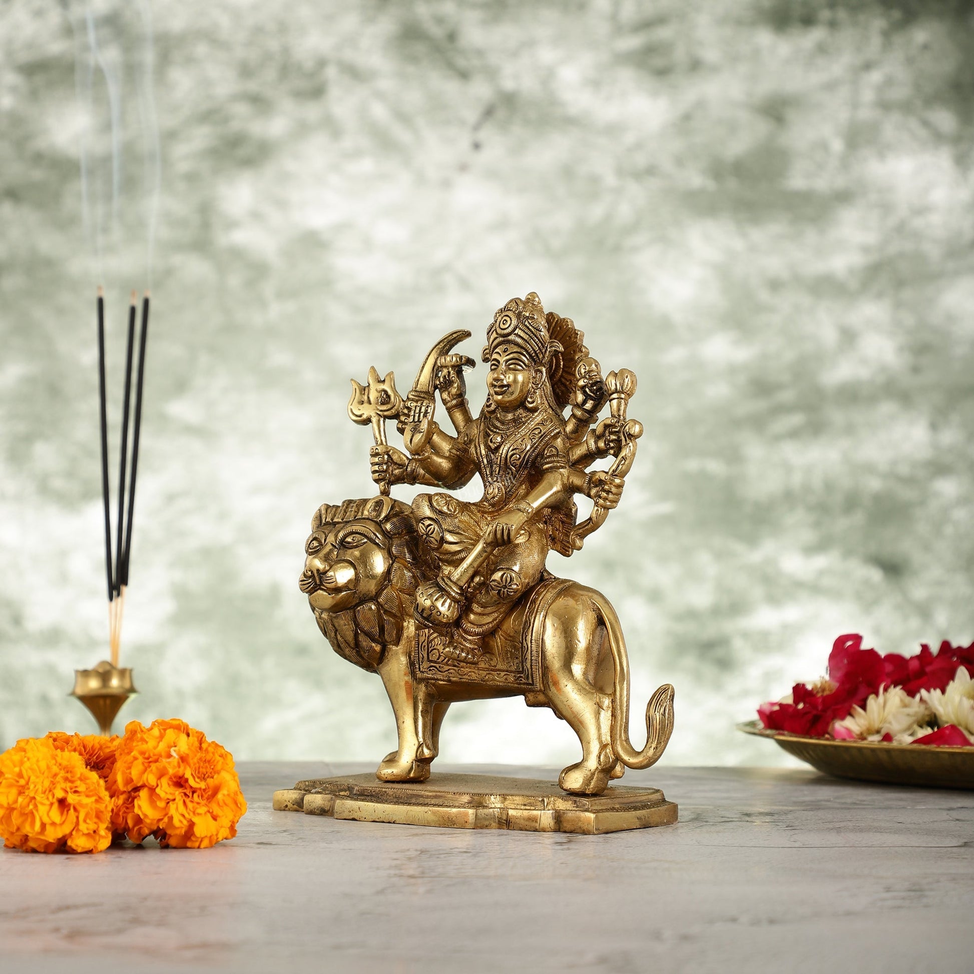 Durga Superfine Brass idol 7.5 "