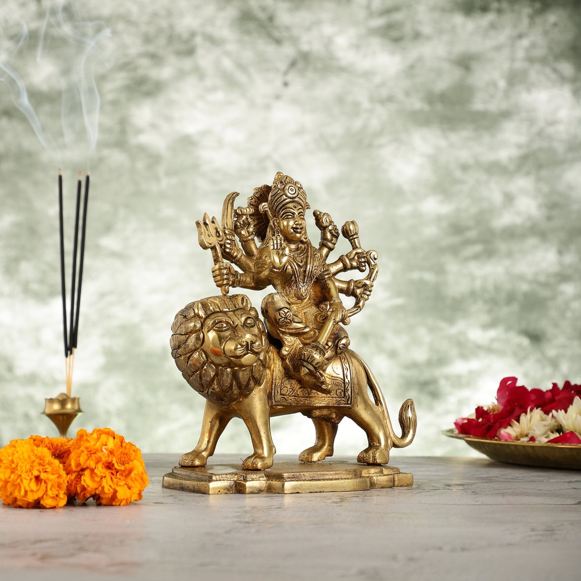 Durga Superfine Brass idol 7.5 "