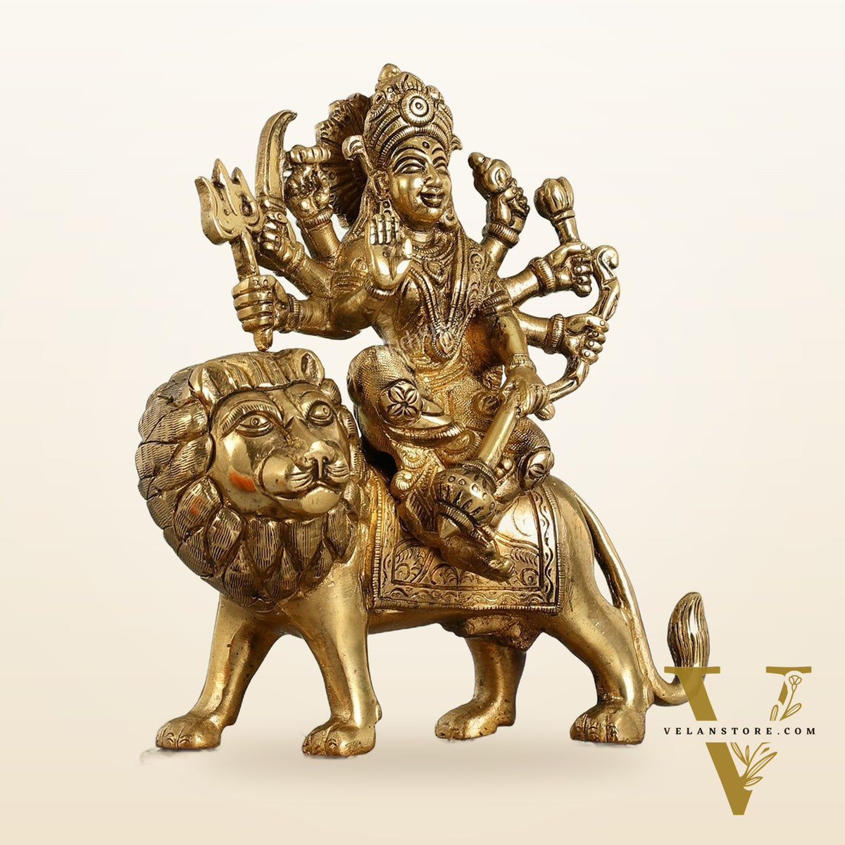 Durga Superfine Brass idol 7.5 "