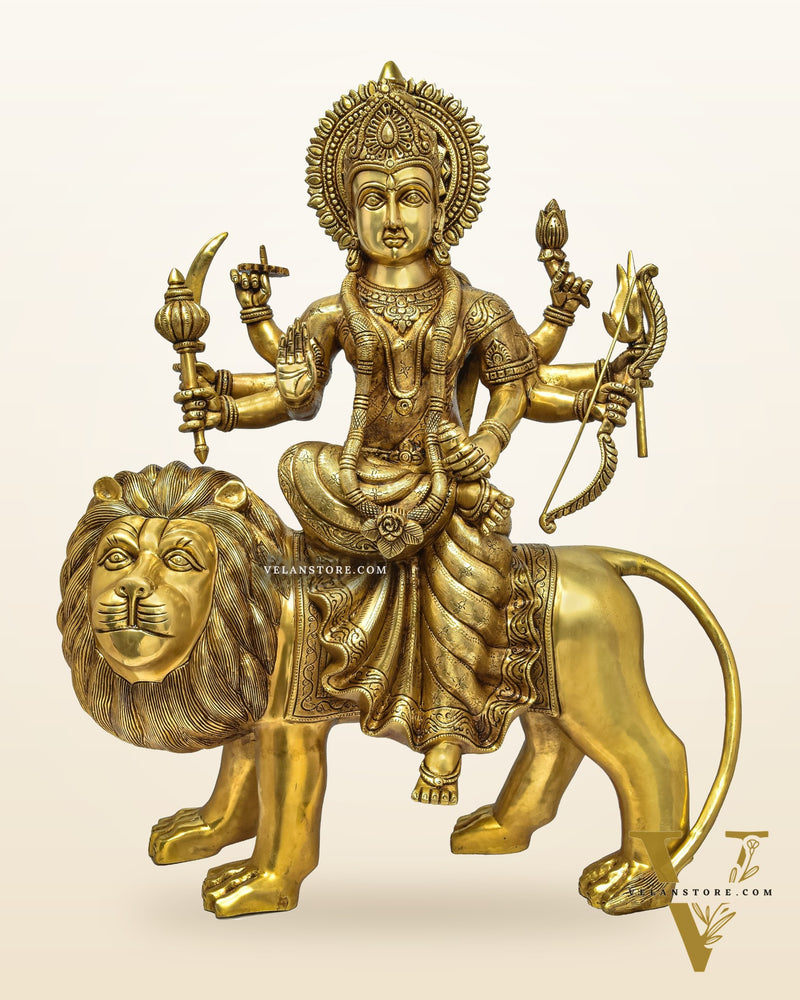 Durga Superfine Brass Statue 24"